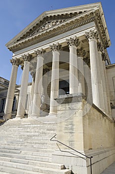 Old courthouse entrance of Montpellier in France