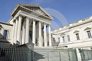 Old courthouse with pillars