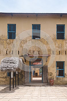 Old courtyard from the former prison on Prison Island (Changuu Island) Zanzibar Tanzania