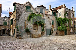 Old Courtyard on the Starigrad, Croatia