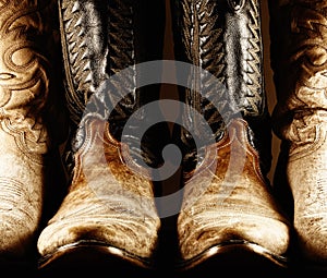 Old Cowboy Boots - High Contrast photo