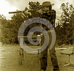 Old Cowboy Shooting