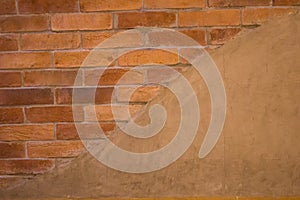 The old cracked brick wall background