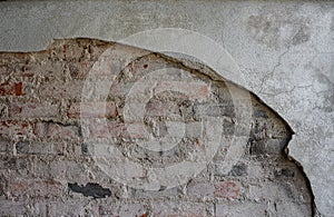 Old cracked brick wall texture background