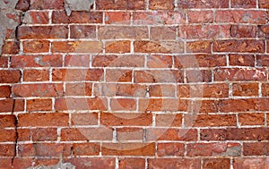 Old cracked brick wall texture