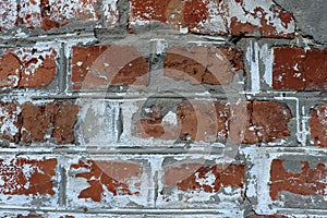 Abstract old cracked brick wall background