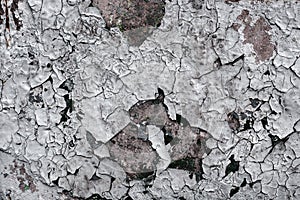Old cracked paint on the wall.