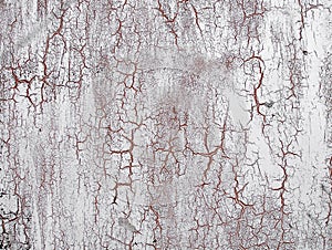 Old cracked paint on the wall. Grunge texture