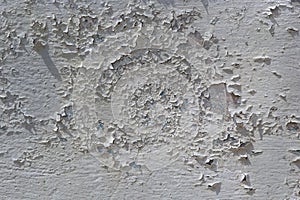The old cracked paint on a wall surface