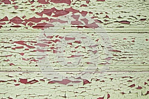 Old cracked paint on wood