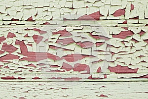 Old cracked paint on wood
