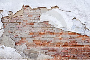 Old cracked plastered wall texture