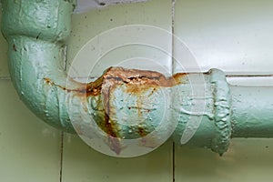 Old cracked sewer pipe.