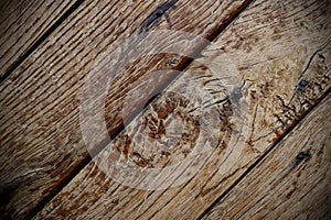 Old cracked wood background close-up