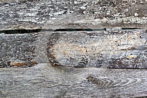 Old cracked wood plank background. Wood texture.