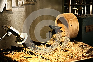 Old craftmanship of wood machining