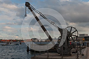 Old crane in Copenhagen Harbor