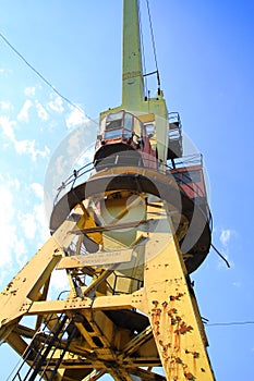 Old crane in the dockyard