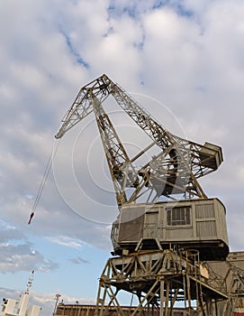 Old crane at harbour