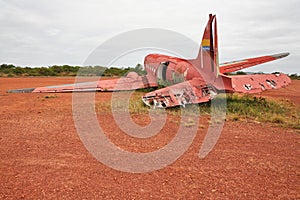 Old crashed plane