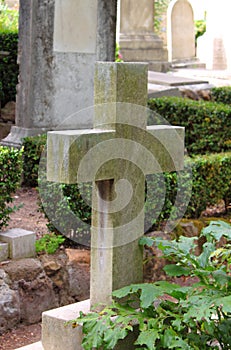 Old cross gravestone