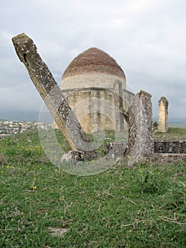 An old, crumbling cemetery outside of Baku - BAKU - BAKI - AZERBAIJAN