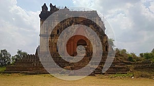 Old Crumbling Stone Temple Burma