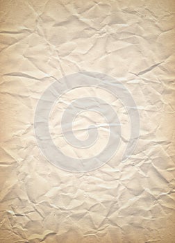 Old crumpled paper background texture.
