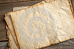 Old crumpled paper texture pattern