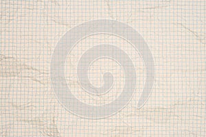 Old crumpled squared paper