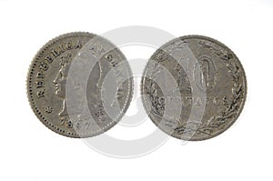 Old currency Argentina 10 centavos,1897