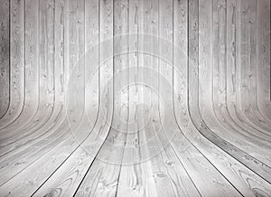 Old curved wooden background
