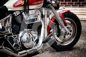 Old custom motorcycle