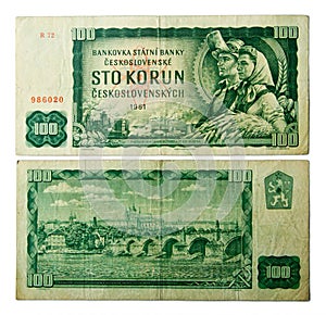 Old Czechoslovak banknotes
