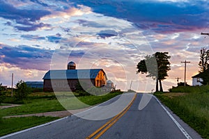 Old Dairy Barn at Sunset