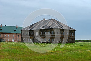 An old dairy farm building. Sergievsky skete