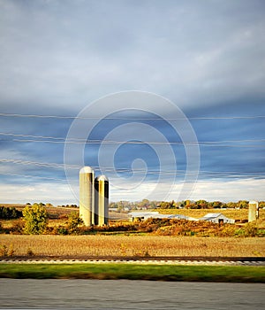 The old dairy farm with train tracks