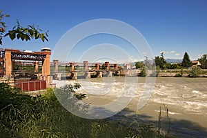 Old Dam in Chievo Verona Italy (1923)