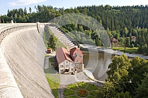 Old dam and powerhouse photo