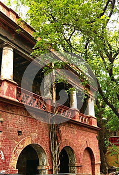 An old damaged abandoned building.