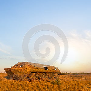 Old damaged ATC in the sandy desert