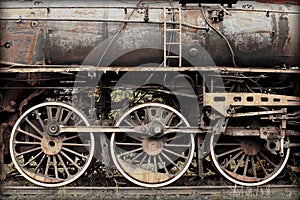 Old damaged rusted train