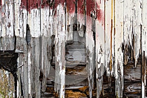 Old damaged vintage wood wall