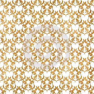 OLD DAMASCUS PATTERN IN YELLOW