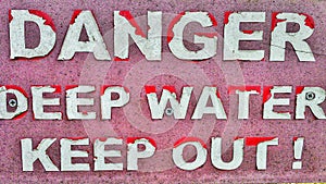 Old danger sign