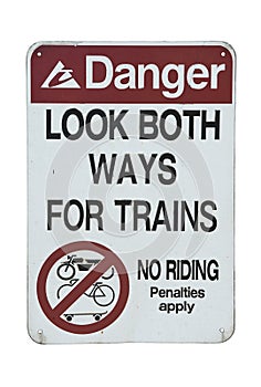 Old danger traffic sign