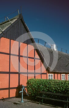 Old Danish timbered house on Bornholm island