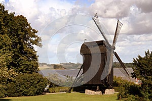 Old Danish Wooden Windmill