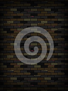 Old dark brick wall texture background