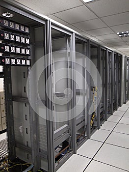 Old data Center racks lineup